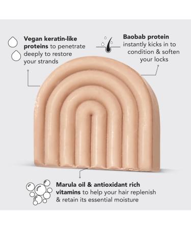 Kitsch Bond Repair Hair Mask | Strengthening Solid Treatment for Dry & Damaged Hair | All Natural Vegan Zero Waste | 2.7oz | Made in USA | Ideal for All Hair Types - Buy Online on GoSupps.com