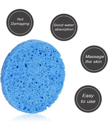 kawehiop 10 Pieces Facial Cleaning Sponges Exfoliating Round Reusable Cosmetic Sponge Professional Skincare Clean Beauty - Buy Online on GoSupps.com