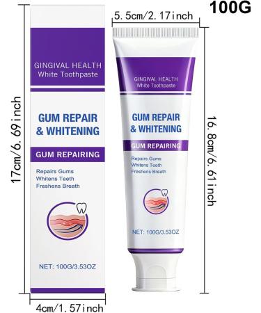 Whitening Toothpaste - 100g Safe Cleansing Toothpaste for Enamel Anti-Stain Whitening Toothpaste - Refreshing Safe for Enamel Gum Health - Buy Online on GoSupps.com