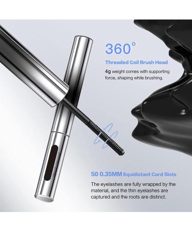  LaoSShu Hair-free metal mascara extra-fine washable hair-free metal mascara extreme length lashes waterproof and long-lasting (Color: Black+Brown) - Buy Online on GoSupps.com