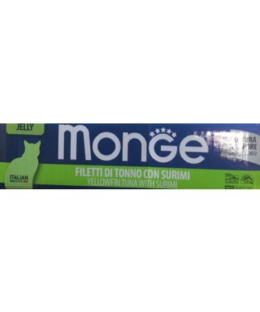 Monge Jelly natural de qualit sup rieure Filets de thon avec surimi pour chats cuisson la vapeur. Lot de 24 bo tes (80 gr. l'une) sans colorants et conservateurs - Buy Online on GoSupps.com