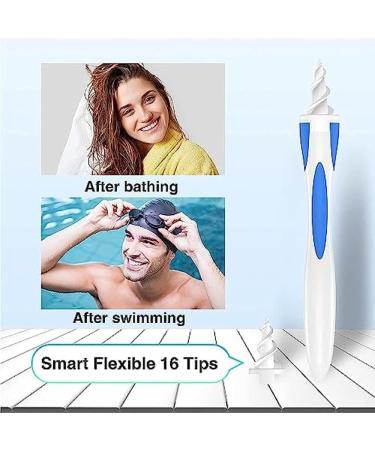 Earwax Remover Spiral Tool Kit - Safe & Reusable Ear Cleaner with 16 Soft Replacement Tips - Buy Online on GoSupps.com