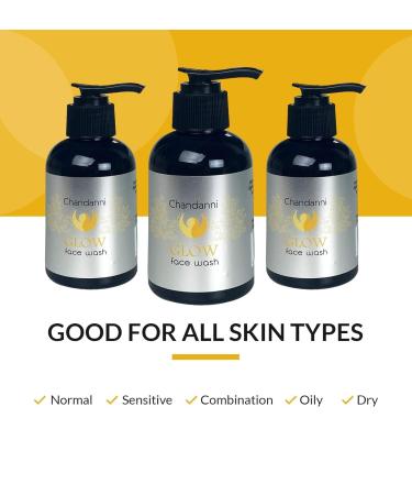 Chandanni Organic GLOW Raw Honey Face Wash - Hydrating Aloe Vera & Lemon Cleanser for All Skin Types | Removes Dirt & Impurities (5.5oz - Buy Online on GoSupps.com