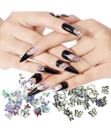 6 Boxes DIY Manicure Wood Pulp Flakes Daisy Flowers Designs Butterfly-shapePattern Holographic Ultrathin Nail Art Sequins Nail Paillettes - Buy Online on GoSupps.com