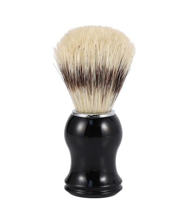 Jiklophg 1 x men's rasier brush salon man facial beard cleaning device razor tool wild boar bristles hairbrush with resin handle