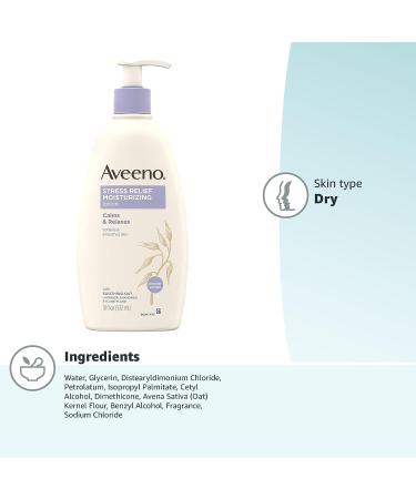 Aveeno Stress Relief Body Lotion with Lavender & Natural Oatmeal - 18 fl. oz - Buy Online on GoSupps.com