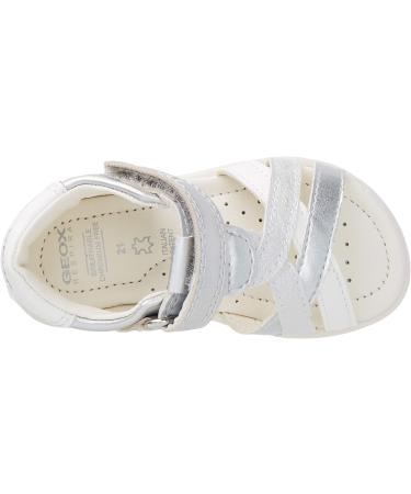 Geox Girl's B Verred B Sandals - 5 UK - Lt Grey White | Lightweight and Breathable - Buy Online on GoSupps.com