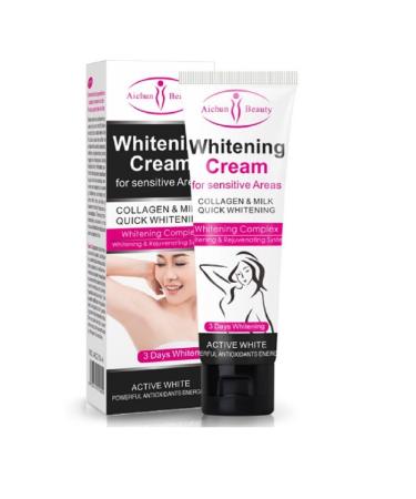 Aichun beauty fast bleaching cream for sensitive areas collagen and milk complex whitening and rejuvenating body skin make-up cosmetic