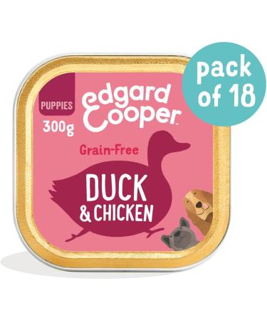 Edgard & Cooper Grain-Free Wet Puppy Food (Duck & Chicken) - 300g x 18 Pack | Natural Ingredients & Essential Amino Acids - Buy Online on GoSupps.com