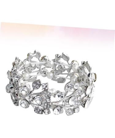 Shop Gatuida Pearl Tennis Bracelet - Stretchy Rhinestone Cuff Bracelet for Women - Elegant Open Bangle Design - International Shipping Available - Buy Online on GoSupps.com