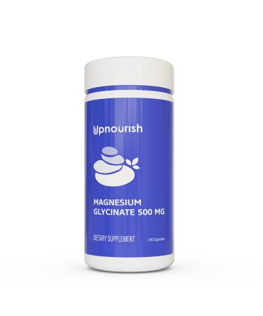 Chelated Magnesium Glycinate 500mg Capsules - Magnesium Chelate for High Absorption - Pure Magnesium Supplement for Calm, Leg Cramps, Muscle Relaxation 240 Capsules - Buy Online on GoSupps.com