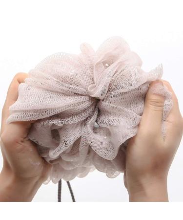 DIABO 2 Pack Long Bath Loofahs - Exfoliating Bath Sponge Shower Pouf with Rope Handles - Grey - Buy Online on GoSupps.com
