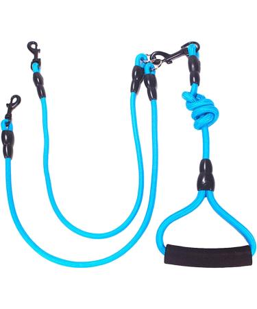 Premium Multi-Dog Leash for 1-4 Dogs | Faith-Free Chain Lead for Walking & Jogging | Perfect for Medium & Small Pets - Blue - Buy Online on GoSupps.com