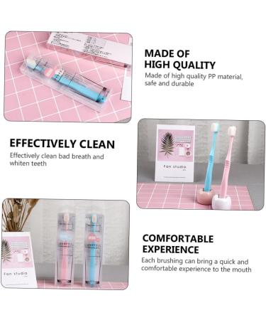 Minkissy 4-Piece Wangan Hair Toothbrush Set - Extra Soft Manual Tooth Cleaning Brushes | Portable & Ideal for Women | International Shipping Available - Buy Online on GoSupps.com