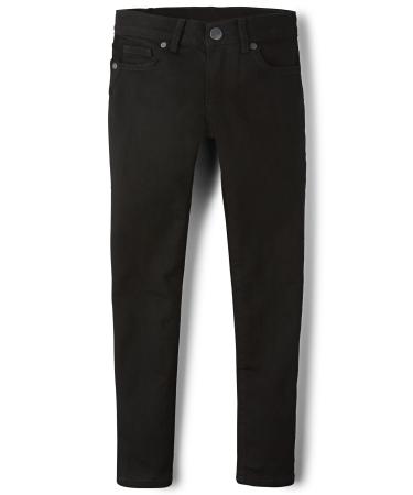 The Children's Place Boy's Stretch Straight Jeans 12 Plus Black Wash