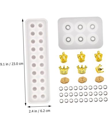 STOBOK 3 Pcs Pendant Silicone Mold Silicone Molds Sphere Beads Creative Crystal Epoxy Mold Epoxy Resin Flat As Shown 23X6.2CM - Buy Online on GoSupps.com