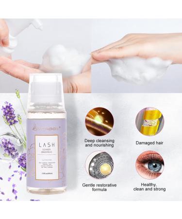 Eyelash Cleaning Shampoo Concentrate for Extensions | K-Lavender 80ml | Foam Cleaner & Lash Shampoo - Buy Online on GoSupps.com