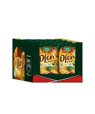 funny-frisch Oven Chips Sour Cream 10-Pack (10 x 125 g) Sour Cream & Wild Onion