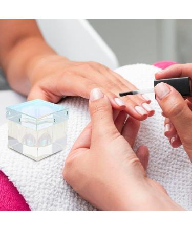 Nail Art Acrylic Liquid Powder Dappen Dish with Lid Clear Glass Crystal Cup Glassware Tools Glass Dappen Dish Nail Art Equipment - Buy Online on GoSupps.com