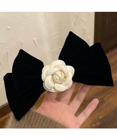 scicent Black Bow Hair Clip Velvet Bow Hair Clips Large Ribbon Hairpins Bows Hair Barrettes Fastener French Hair Bows with Vintage Party Hair Accessories Women Girls - 10 7710 - Buy Online on GoSupps.com