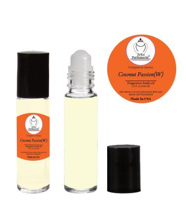 ZEKA PARFUMERIE Coconut Passion (W) Inspired Perfume Oil | Long-Lasting Fragrance Body Oil for Women | Alcohol-Free Roll-On | 1/3 Fl Oz (9.86 mL) Made in USA - Buy Online on GoSupps.com