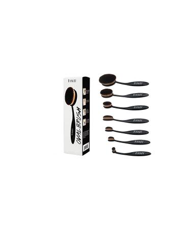Professional Makeup Brush Set Multifunctional Oval Head Brushes Pack Foundation Concealer Blending & Contouring Tools (Pro Set - 7 Pieces) 7 Piece set