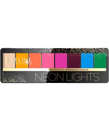 Eveline Cosmetics Professional Eyeshadow palette with 8 colors of eye shadow neon lights - Buy Online on GoSupps.com