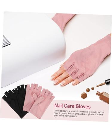 POPETPOP 2 Pairs Uv Gloves Nail Art Gel Nails Gel Gloves for Gel Manicure Nail Gloves Uv Sun Protection Gloves Nail Art Accessory Nail Art Accessories Anti Gloves Anti- up Cotton - Buy Online on GoSupps.com