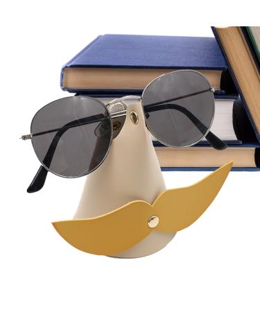 ITRIMAKA beard glasses nose shape glasses holder |Glassen holders creative sunglasses glasses stand for sunglasses and glasses yellow beard