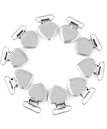10-Pack Silver Plastic Pacifier Clips & Braces Clips - Durable Teeth Holder | Peachherz - Buy Online on GoSupps.com