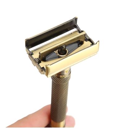 Jauarta Double Edge Manual Bartschneider - Reusable Metal Safety Razor for Men | Long Handle Portable & Ideal for Home & Travel | International Shipping Available - Buy Online on GoSupps.com