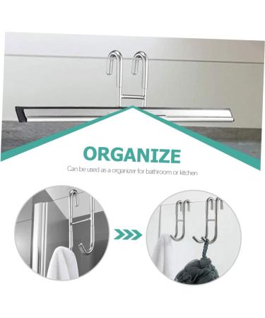 Cabilock 2pcs S Hook Towel Hanger Storage Hooks Door Hanging Hook Back Door Hanger Silver Stainless Steel - Buy Online on GoSupps.com