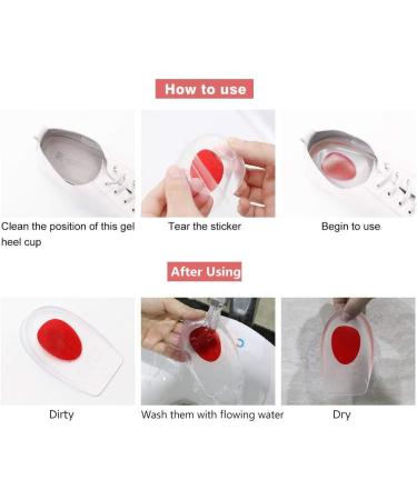 Silicone Gel Heel Cups - Medical Grade Shoe Inserts for Plantar Fasciitis Relief (Pack of 1) - Buy Online on GoSupps.com