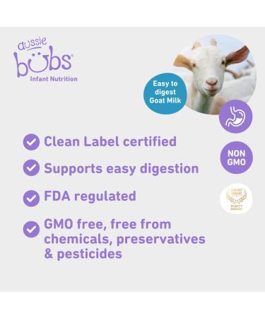 Bubs Goat Milk Stage 2 Formula | Babies 6-12 Months | Made with Fresh Goat Milk | 28.2 oz - Buy Online on GoSupps.com