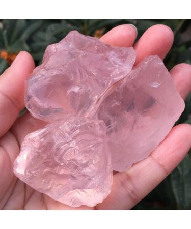 Natural Crystal Rough 3pcs Natural Pink Rose Quartz Crystal Rough Gemstone Specimen - Buy Online on GoSupps.com