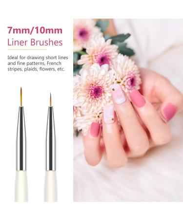TEOYALL Aurora Nail Art Brushes - Precision Fine Liner & Ombre Brush Set for Expert Nail Design | International Shipping Available - Buy Online on GoSupps.com