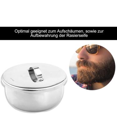 InstrumenteNRW Stainless Steel Shaving Bowl with Lid - Perfect for Classic Wet Shave | International Shipping Available - Buy Online on GoSupps.com