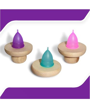 Femme Essentials Menstrual Cup - Discreet & Hygienic Medical Silicone - Includes Satin Bag & German Manual - Blue (1 Pack) - Buy Online on GoSupps.com