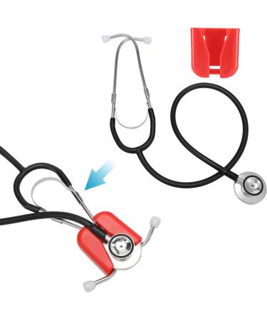 Stethoscope Holder Clip Set for Nurses & Physicians - 3 Pieces (Cyan, Purple, Red) - Buy Online on GoSupps.com