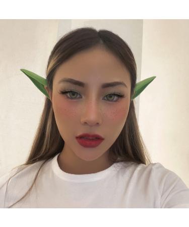 Sither Elf Ears Pack for Women and Girls Fairy Ears for Cosplay Halloween Party Elf Ears Costume Masquerade Vampire(2 Pairs) Green