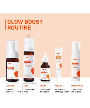 Plum 1.5% Vitamin C Toner with Mandarin - Glow & Even Skin Tone | Fragrance-Free Vegan 100ml - Buy Online on GoSupps.com