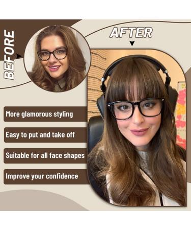 Real Human Hair Wispy Bangs Clip in Hair Extension - Dark Brown - Buy Online on GoSupps.com