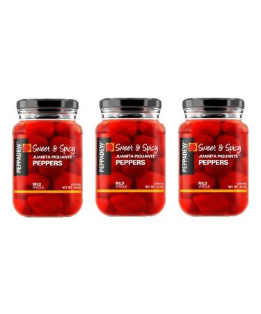 PEPPADEW Sweet Piquant Peppers, 14 Ounce (Pack of 3)