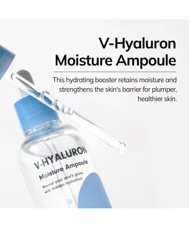 BY MERZY V-Hyaluronic Acid Moisture Ampoule - Hydrating Serum for All Skin Types | Korean Skincare - 100ml/3.38 fl.oz - Buy Online on GoSupps.com