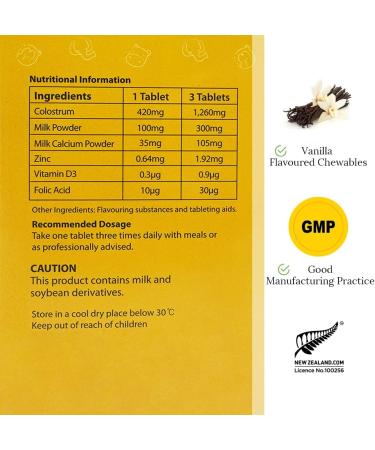 (Pack of 2) Hi Well Premium Grass-Fed Colostrum Gold Milk 200Tablets - Buy Online on GoSupps.com