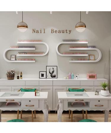  tag re Murale pr sentoir de Bouteilles de Vernis Ongles support de Stockage de Parfum d'huile Essentielle en Forme de U Organisateur de salon de beaut /Magasin de manucure Multifonctionnel 2-piece set Blanc - Buy Online on GoSupps.com
