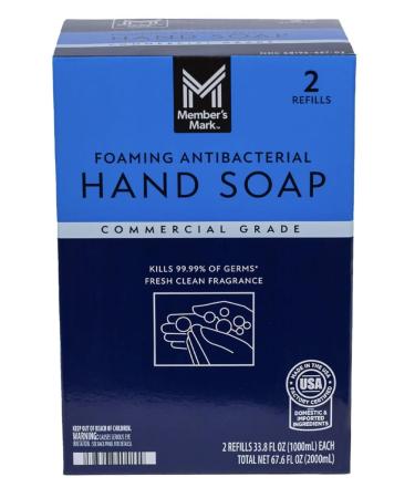 Member Mark Antibacterial Foaming Hand Soap 67.6 fl. oz. 2 refills