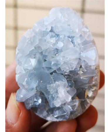 Natural Celestite geode Quartz Cluster Specimen Stone Crystal Cluster