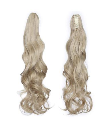 Voluminous Wavy Ash Blonde Ponytail Braid Hair Extension - 61cm 150g Human Hair Piece - Buy Online on GoSupps.com