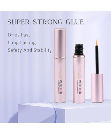 MERETON Super Strong Hold False Eyelash Glue | Latex-Free & Waterproof | Clear Lash Adhesive for Sensitive Lashes | 0.17oz - Buy Online on GoSupps.com